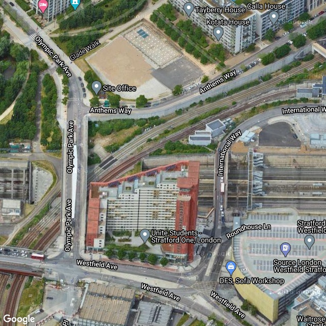 View of tracks from Westfield Avenue to the covered section