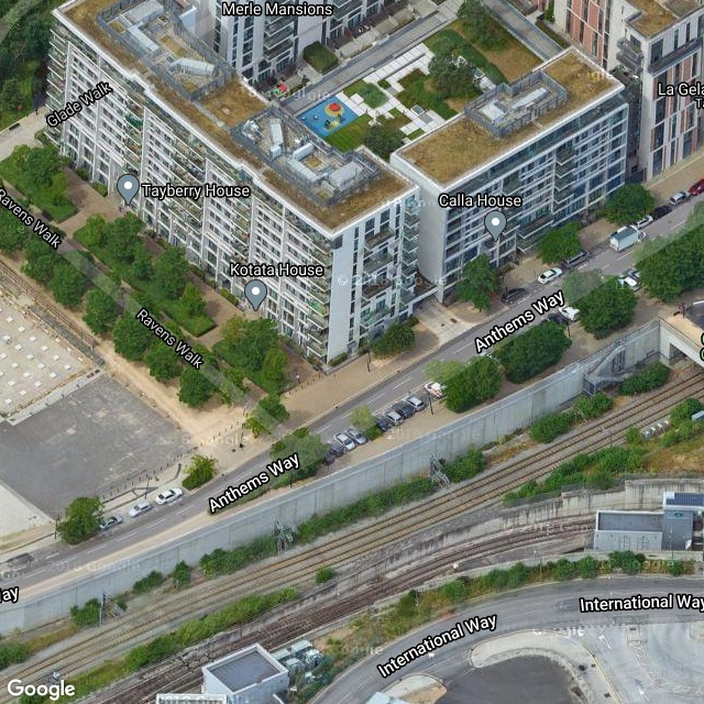 View of tracks prior to the covered section