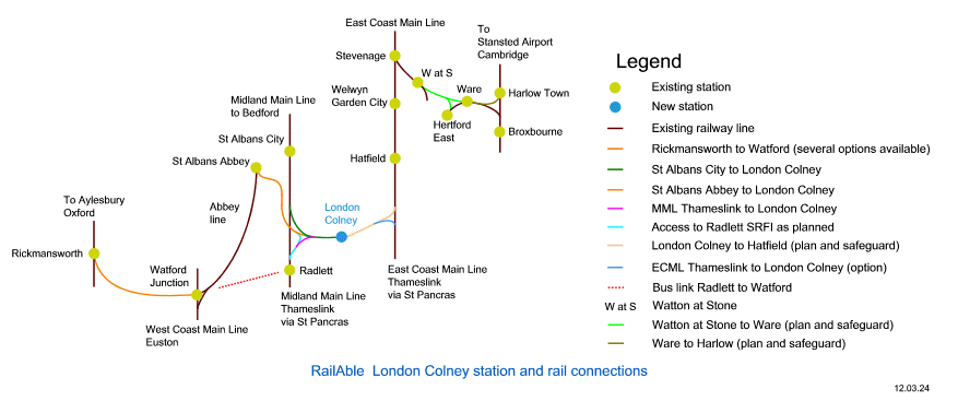 The Abbey line extended to London Colney