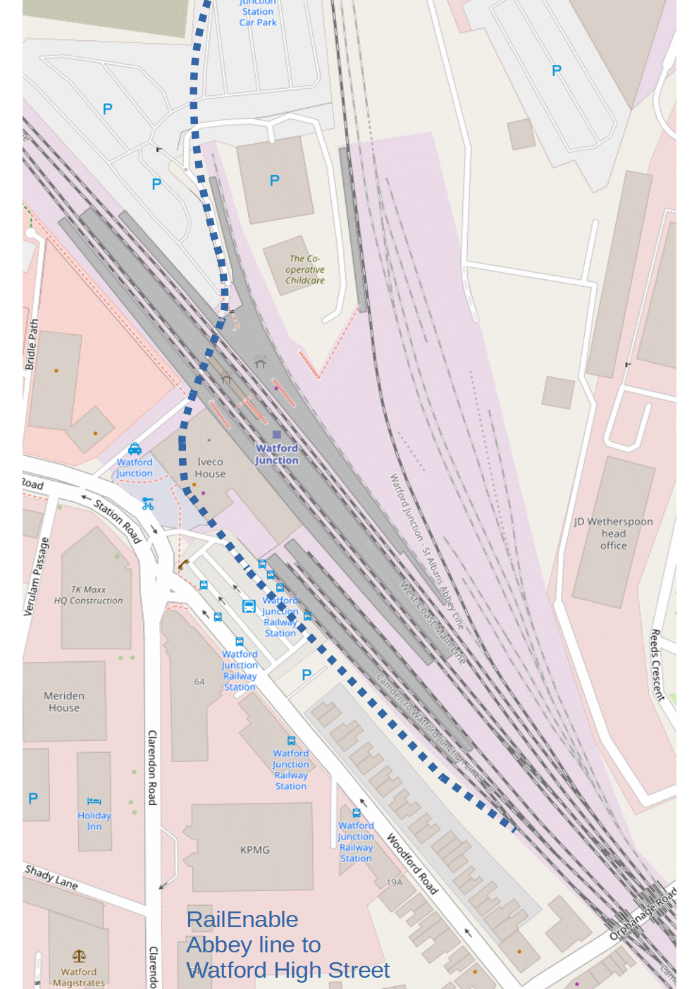 Abbey line to Watford High Street